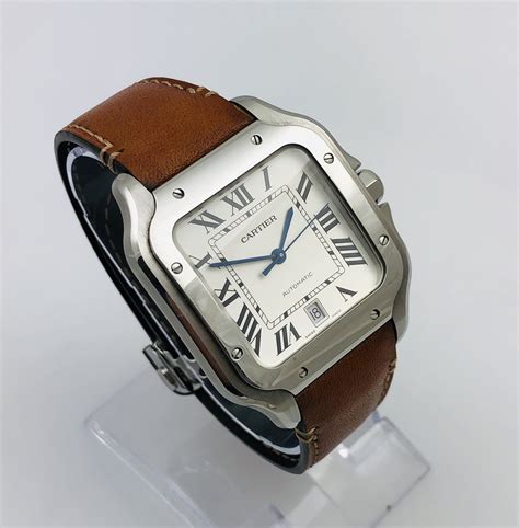 cartier santos stainless steel|cartier santos large lug to.